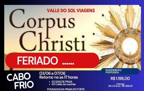 feriado DE CORPUS CHRISTI  - JUNHO 